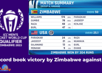 zimbabe records a hitoric win