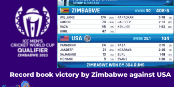 zimbabe records a hitoric win