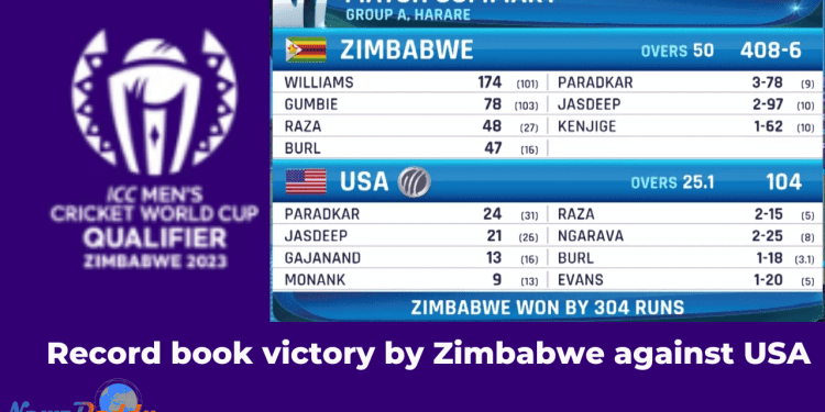 zimbabe records a hitoric win