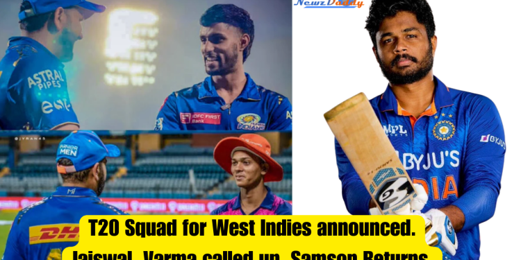T20 Team announced for West Indies Tour
