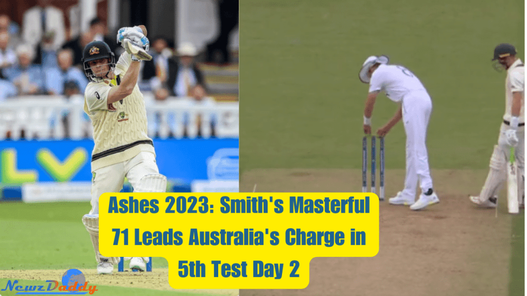Ashes 2023 Smith Masterful 71 Leads Australia's Charge in 5th Test Day 2
