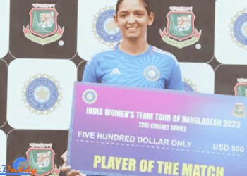 Harmanpreet Kaur leads india to 1-0 lead in T20 against Bangladesh