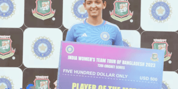 Harmanpreet Kaur leads india to 1-0 lead in T20 against Bangladesh