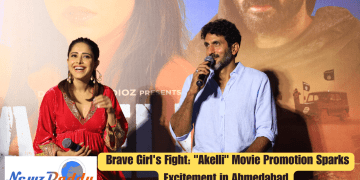 Brave Girl's Fight: "Akelli" Movie Promotion Sparks Excitement in Ahmedabad