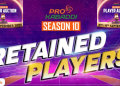 Pro Kabaddi Retained Players
