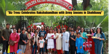"Biz Treez Celebrates Rakshabandhan with Army Jawans in Shahibaug"