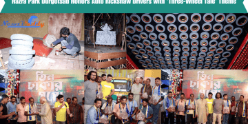 Hazra Park Durgotsab Honors Auto Rickshaw Drivers with 'Three-Wheel Tale' Theme
