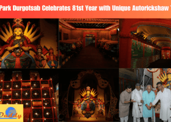 Hazra Park Durgotsab Celebrates 81st Year with Unique Autorickshaw Theme