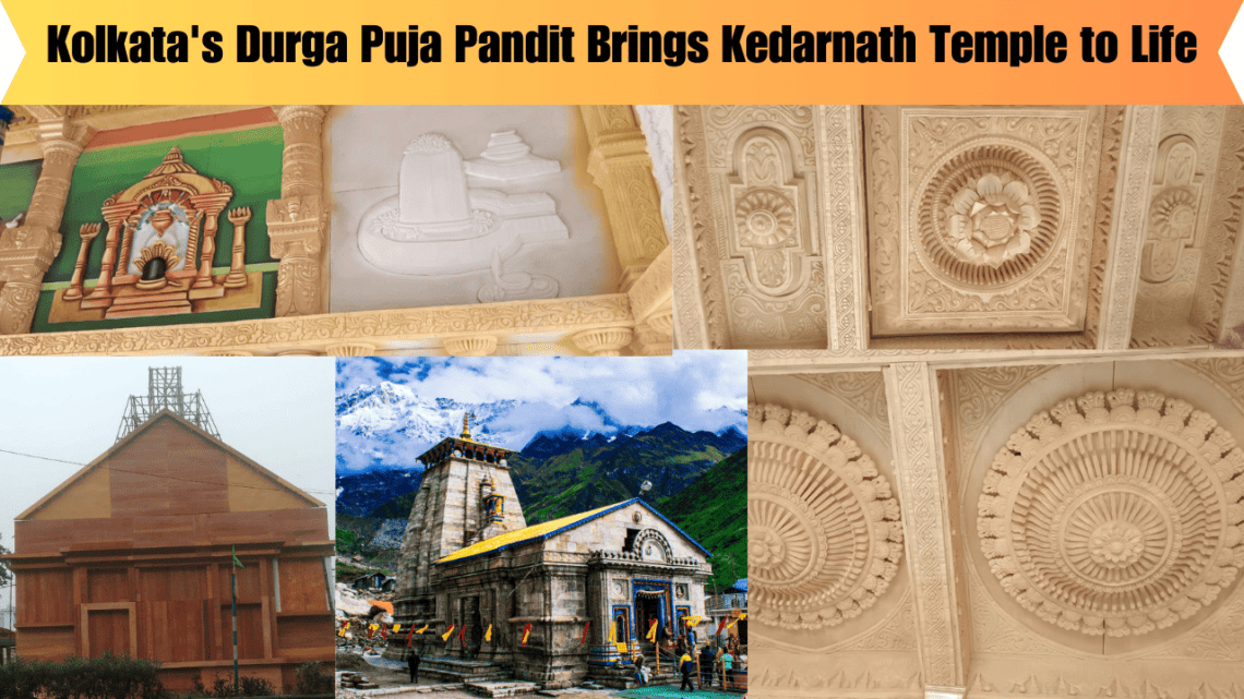 Kolkata's Durga Puja Pandit Brings Kedarnath Temple to Life