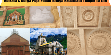 Kolkata's Durga Puja Pandit Brings Kedarnath Temple to Life