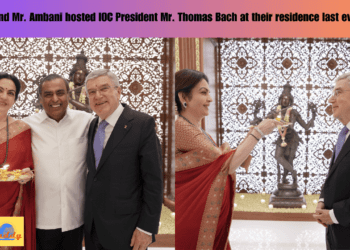 Mrs. and Mr. Ambani hosted IOC President Mr. Thomas Bach at their residence last evening