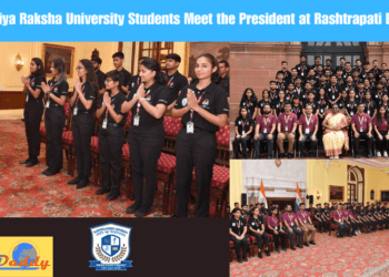 Rashtriya Raksha University Students Meet the President at Rashtrapati Bhavan