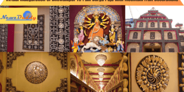 Virtual Inauguration of Bhowanipur 75 Palli Durga Puja with Mountain Fruit Decorations