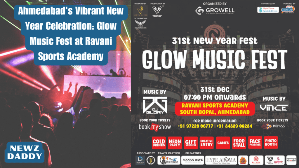 Vibrant New Year Celebration. Glow Music Fest at Ravani Sports Academy