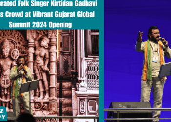 Celebrated Folk Singer Kirtidan Gadhavi Wows Crowd at Vibrant Gujarat Global Summit 2024 Opening