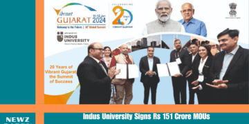 indus university signs MOU with Gujarat Gov