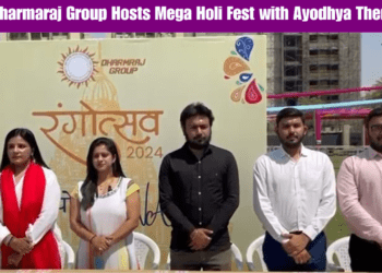 Dharmaraj Group Hosts Mega Holi Fest with Ayodhya Theme in Ahmedabad