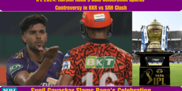 IPL 2024 Harshit Rana's Bold Celebration Sparks Controversy in KKR vs SRH Clash