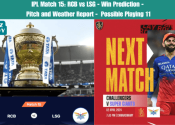 IPL Match 15 RCB vs LSG - Win Preditction - Pitch and Weather Report - Possible Playing 11