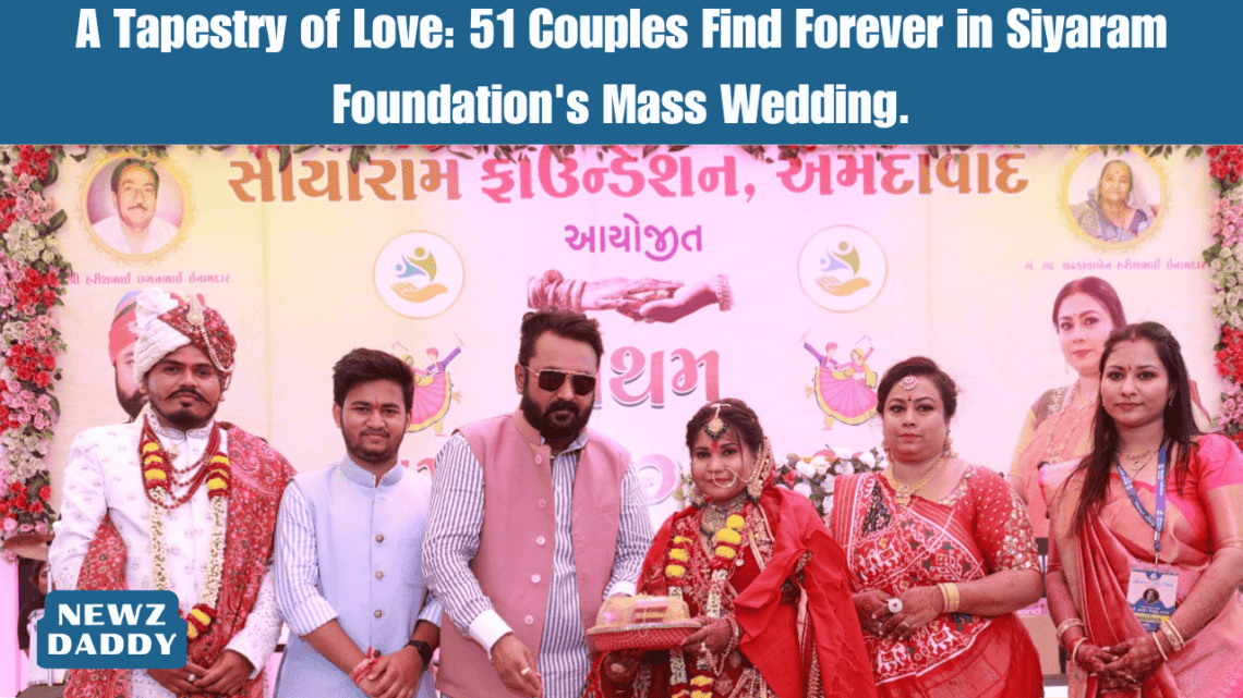 A Tapestry of Love: 51 Couples Find Forever in Siyaram Foundation's Mass Wedding.