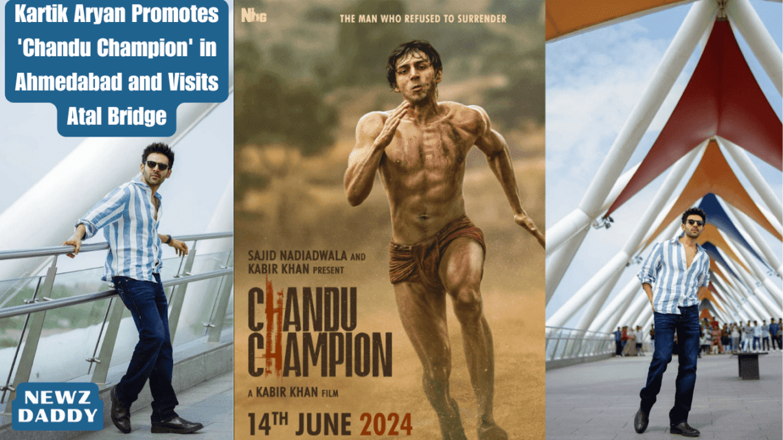 Kartik Aryan Promotes 'Chandu Champion' in Ahmedabad and Visits Atal Bridge