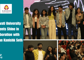 Karnavati University Students Shine in Collaboration with Musician Kanishk Seth
