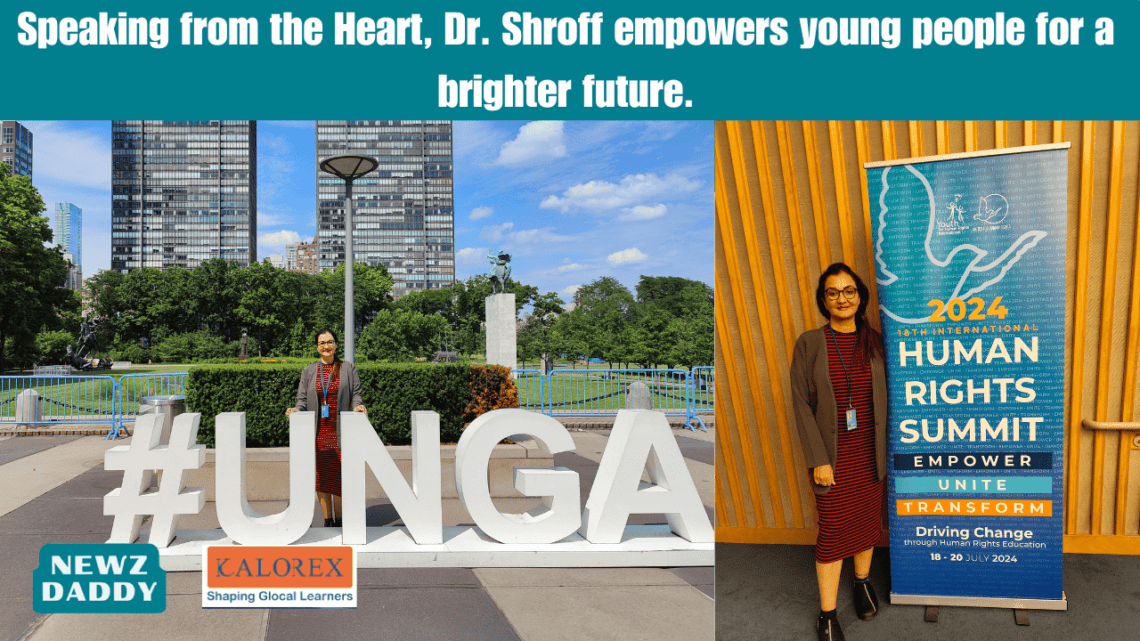 Speaking from the Heart, Dr. Shroff empowers young people for a brighter future.