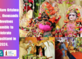 At the Hare Krishna Mandir, thousands of devotees assemble to celebrate Janmashtami in 2024.