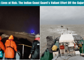 Thirteen Lives at Risk: The Indian Coast Guard's Valiant Effort Off the Gujarat Coast.