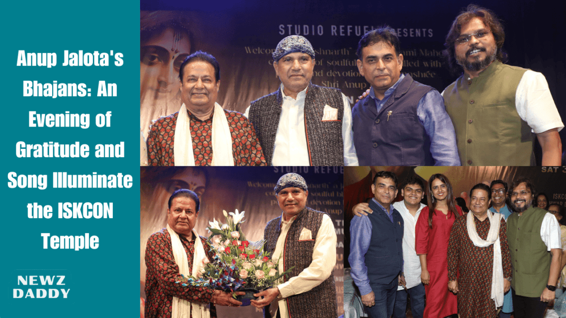 Anup Jalota's Bhajans: An Evening of Gratitude and Song Illuminate the ISKCON Temple