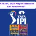 TATA IPL 2025 Player Retention List Announced