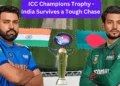 ICC Champions Trophy - India Survives a Tough Chase