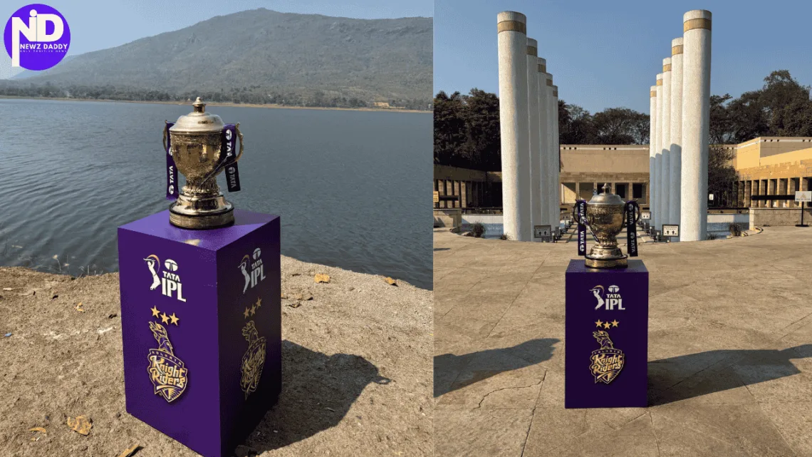 KKR Fans in Jamshedpur Get Up Close with the IPL 2024 Trophy