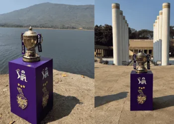 KKR Fans in Jamshedpur Get Up Close with the IPL 2024 Trophy