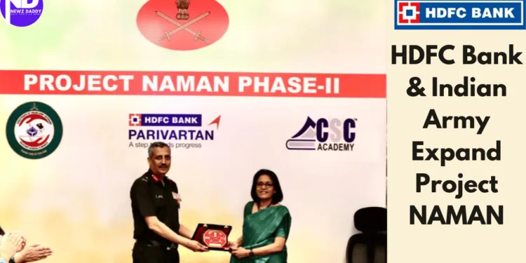 hdfc bank and indian army Expands Project NAMAN