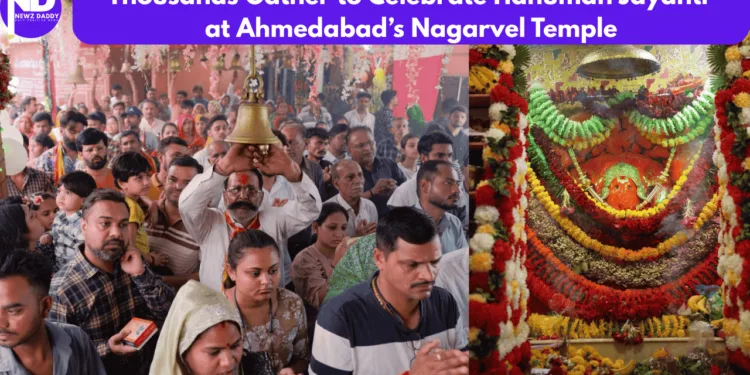 Thousands Gather to Celebrate Hanuman Jayanti at Ahmedabad’s Sacred Nagarvel Temple