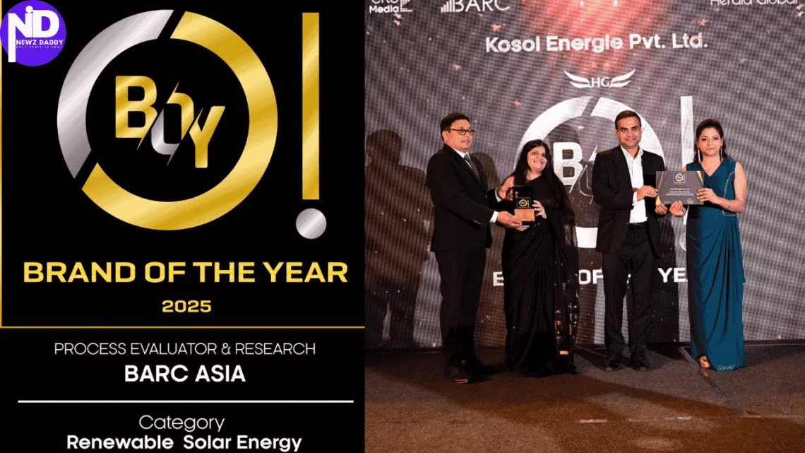 Kosol Energie Shines Bright: Named 'Best Solar Brand of 2025