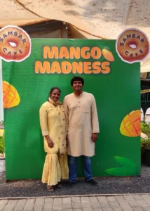 L-R_Jayanti Santosh Kumar(Founder of the Cafe)_Mr.Advait Iyer_Sambhar Cafe