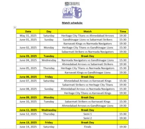 Match Schedule