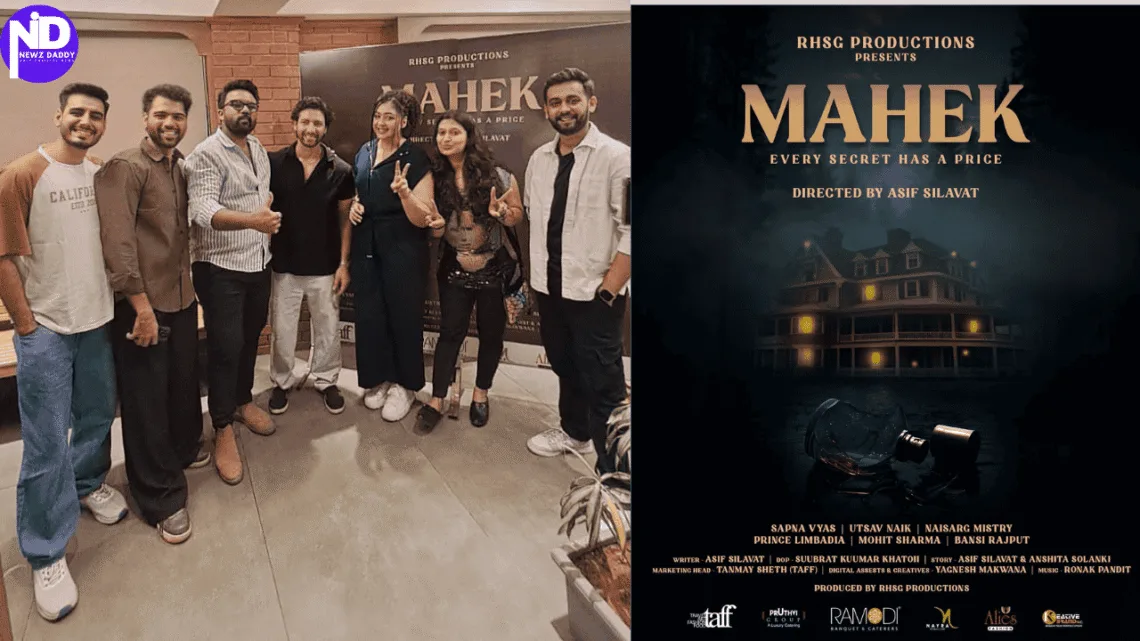 Poster of Gujarati Thriller "Mahek" Launched in Ahmedabad