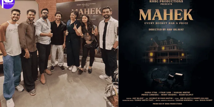 Poster of Gujarati Thriller "Mahek" Launched in Ahmedabad