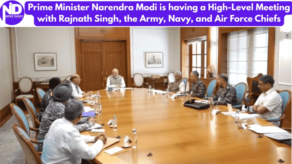Prime Minister Narendra Modi is having a High-Level Meeting With Rajnath Singh, The Army, Navy, and Air Force Chiefs