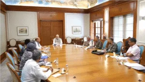 PM Adressing a High Level Meeting