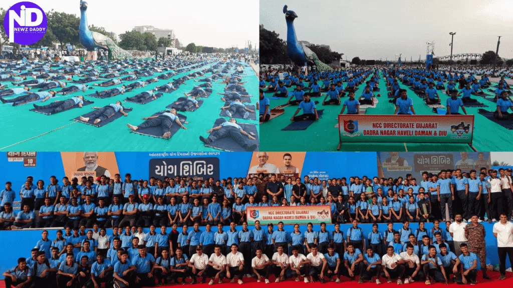 NCC Cadets Bring Yoga to Life at Sabarmati Riverfront
