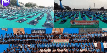 NCC Cadets Bring Yoga to Life at Sabarmati Riverfront