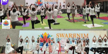 Young Yogis Steal the Spotlight at Swarrnim’s Yogotsav 2025