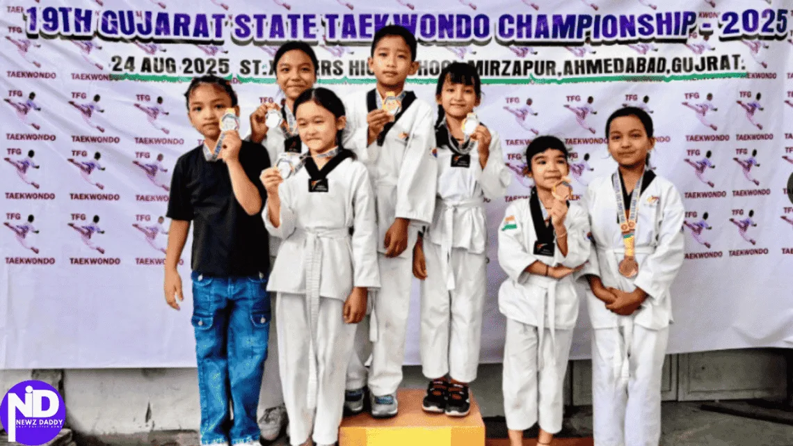 Golden Katar Kids Shine at Gujarat State Taekwondo Championship
