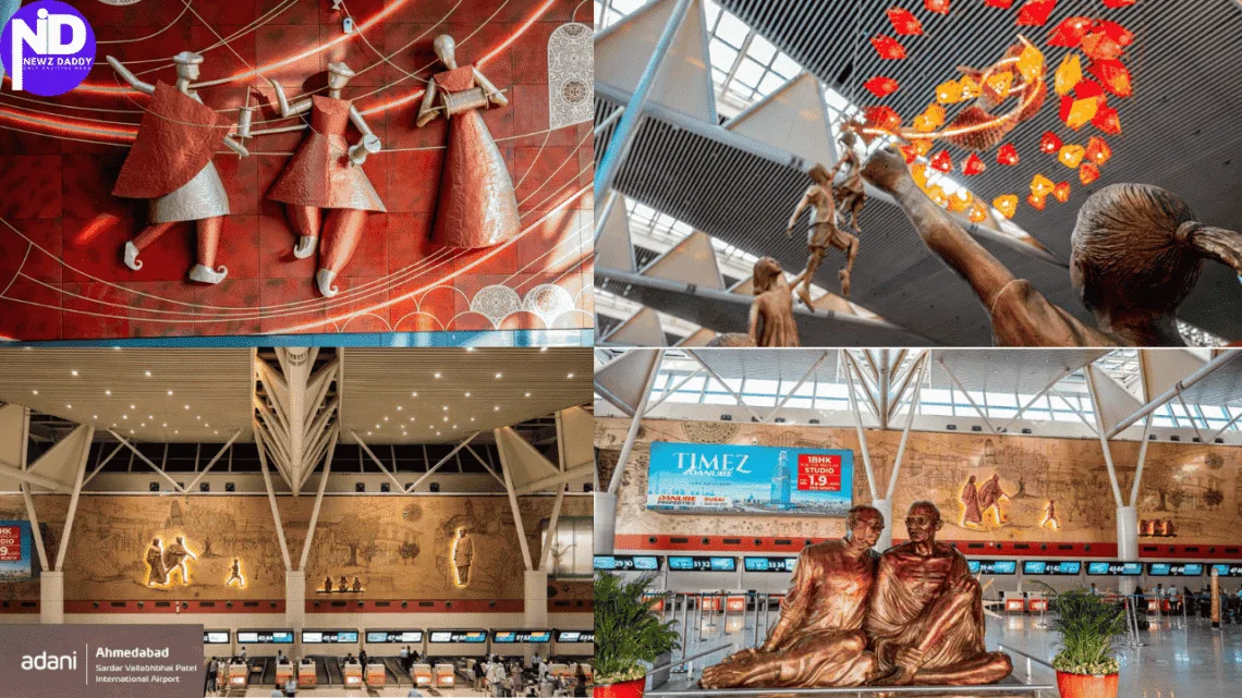 Gujarat Heritage Art Greets Passengers At SVPI Airport