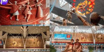 Gujarat Heritage Art Greets Passengers At SVPI Airport