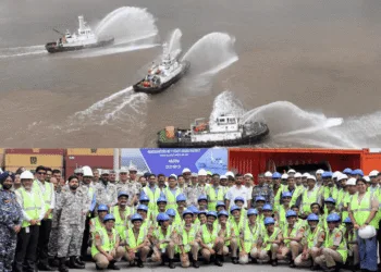 Indian Coast Guard Pollution Response Exercise At Hazira